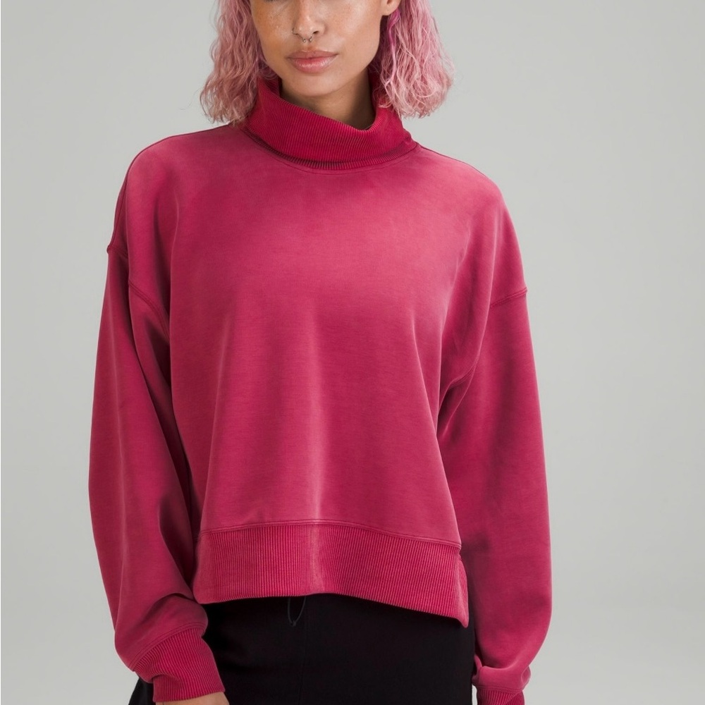 Lululemon Pink Turtleneck Sweater Softstreme